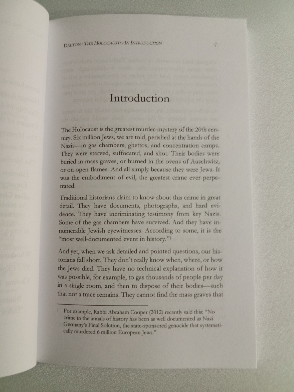 Holocaust: An Introduction by Thomas Dalton PB