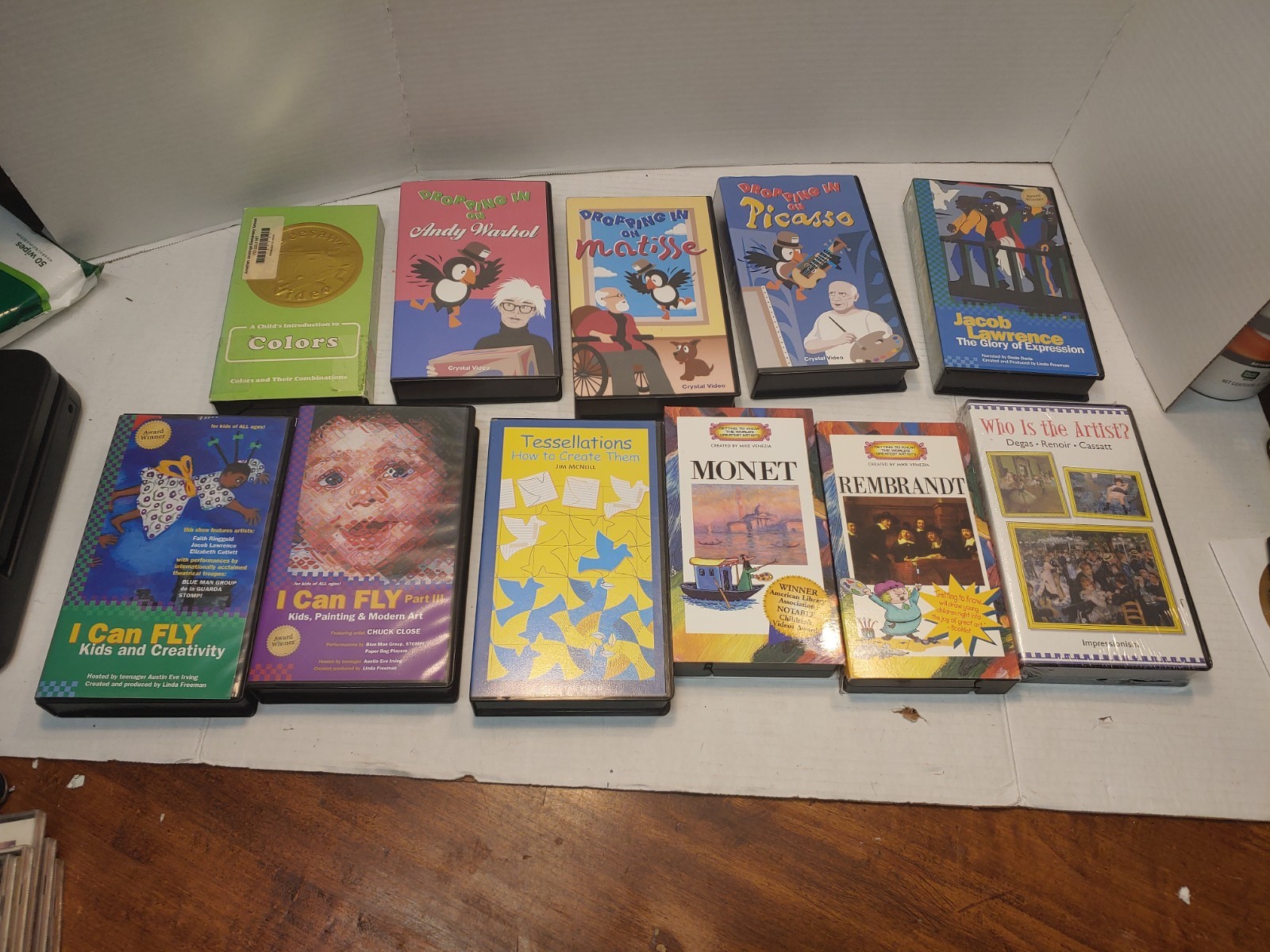 Lot of 11 Vintage Art Class Vhs Tapes For Homeschooling