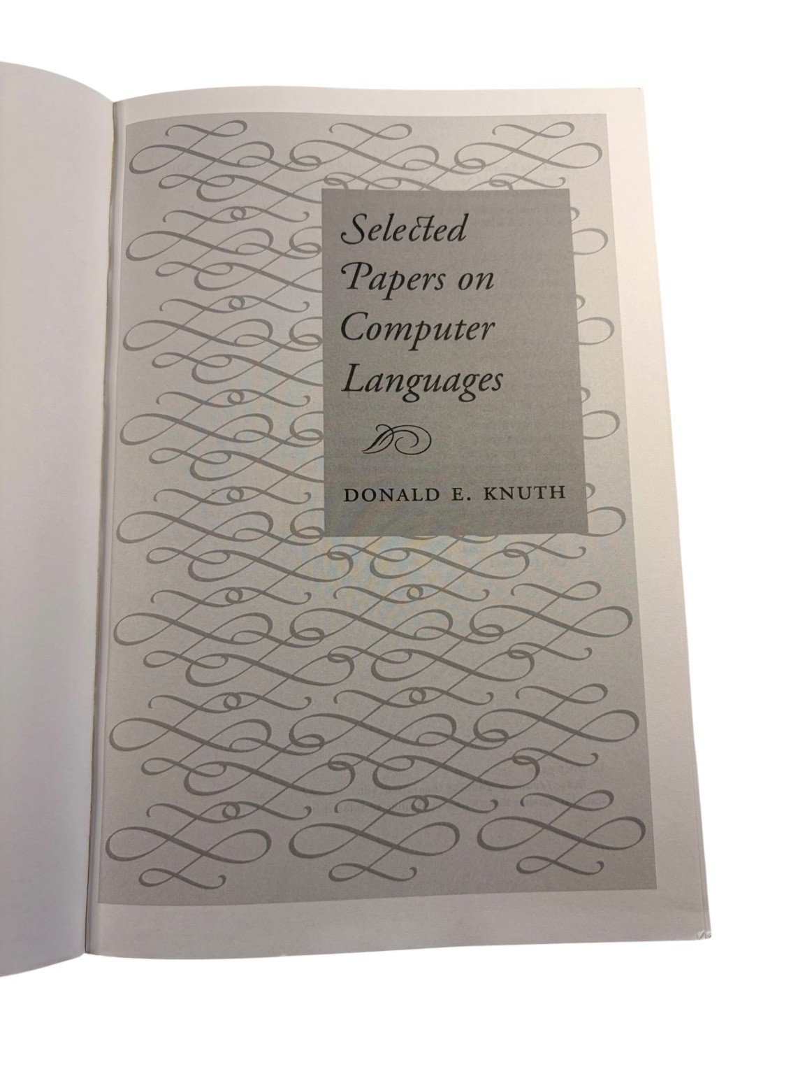 Selected Papers on Computer Languages Donald E. Knuth 2003 CSLI Paperback