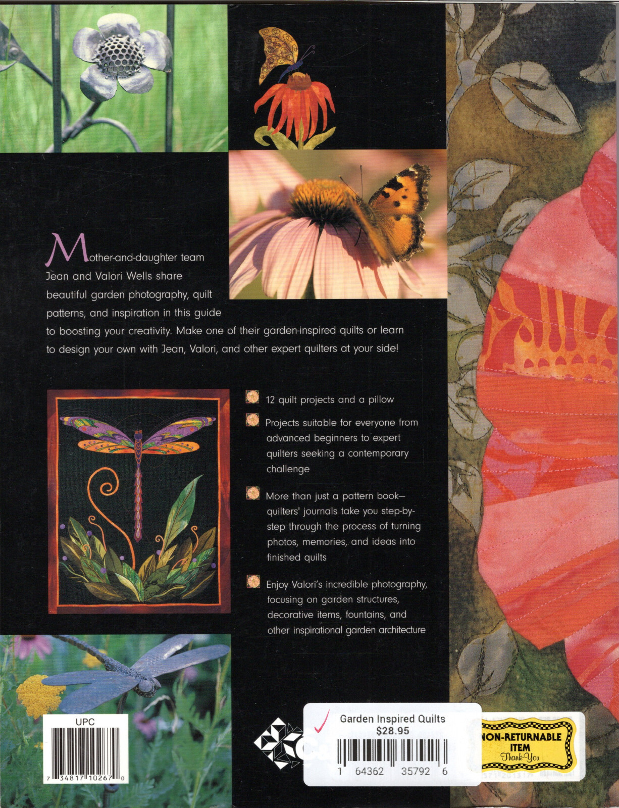 Garden Inspired Quilts C&T Pub. Quilting Book Jean & Valori Wells 144 Pages 2002