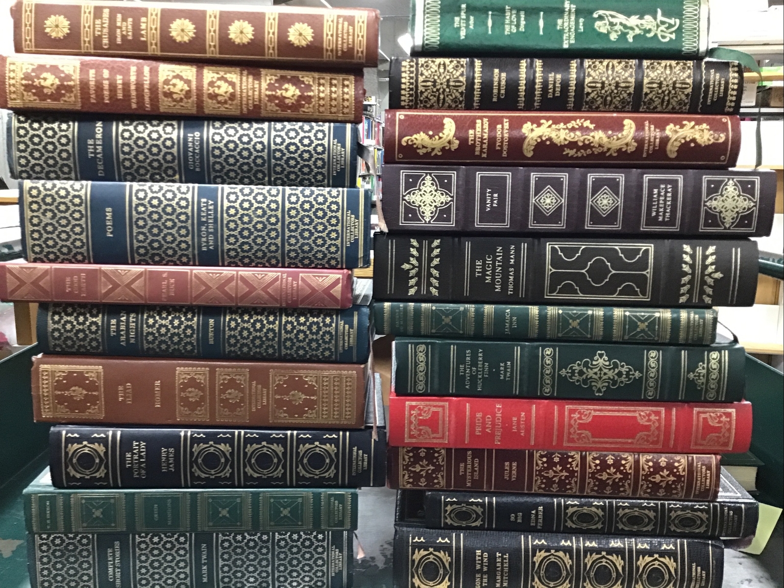 Collectible Beautiful Books Decor – Some Leather & Gilt – Very Good Condition