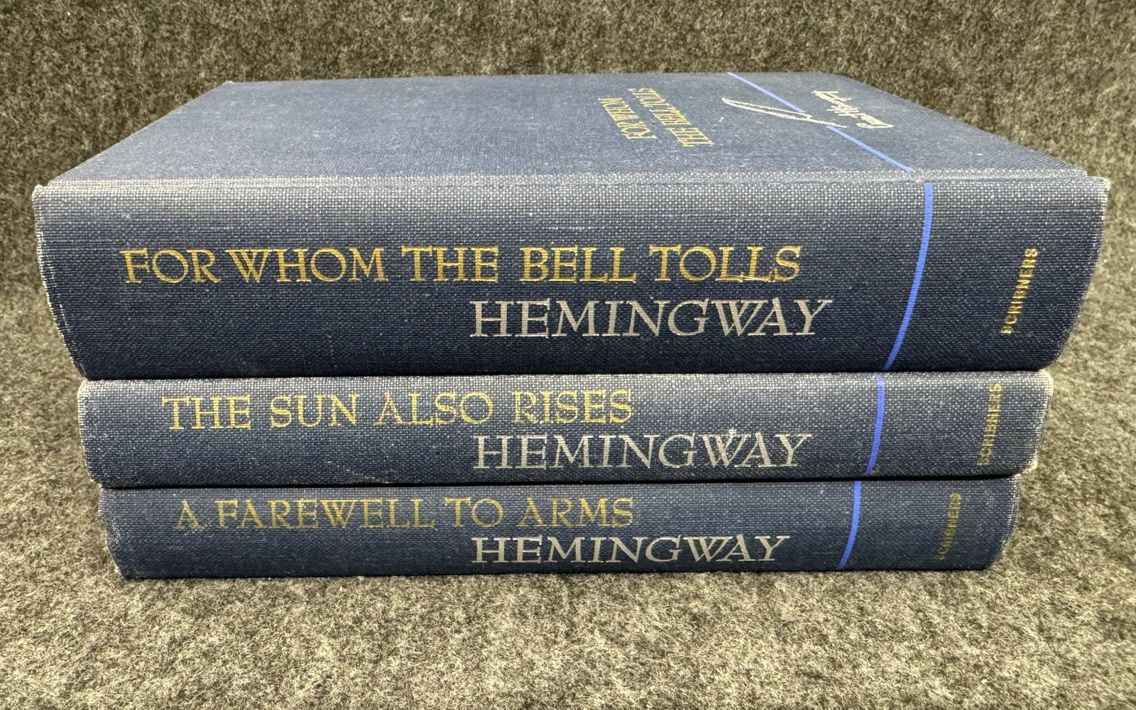 3 Book Set ERNEST HEMINGWAY Hardcover Scribners Farewell To Arms For Whom Bell +