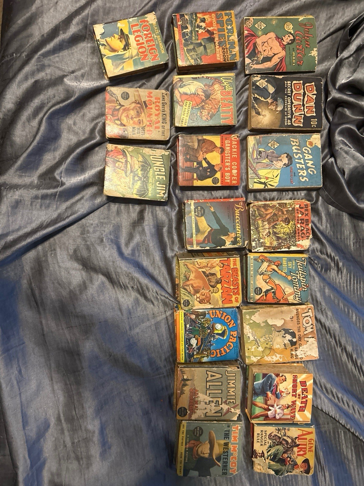 Big Little Books Vintage Paperback Lot Western & Adventure Novels Lot of 17