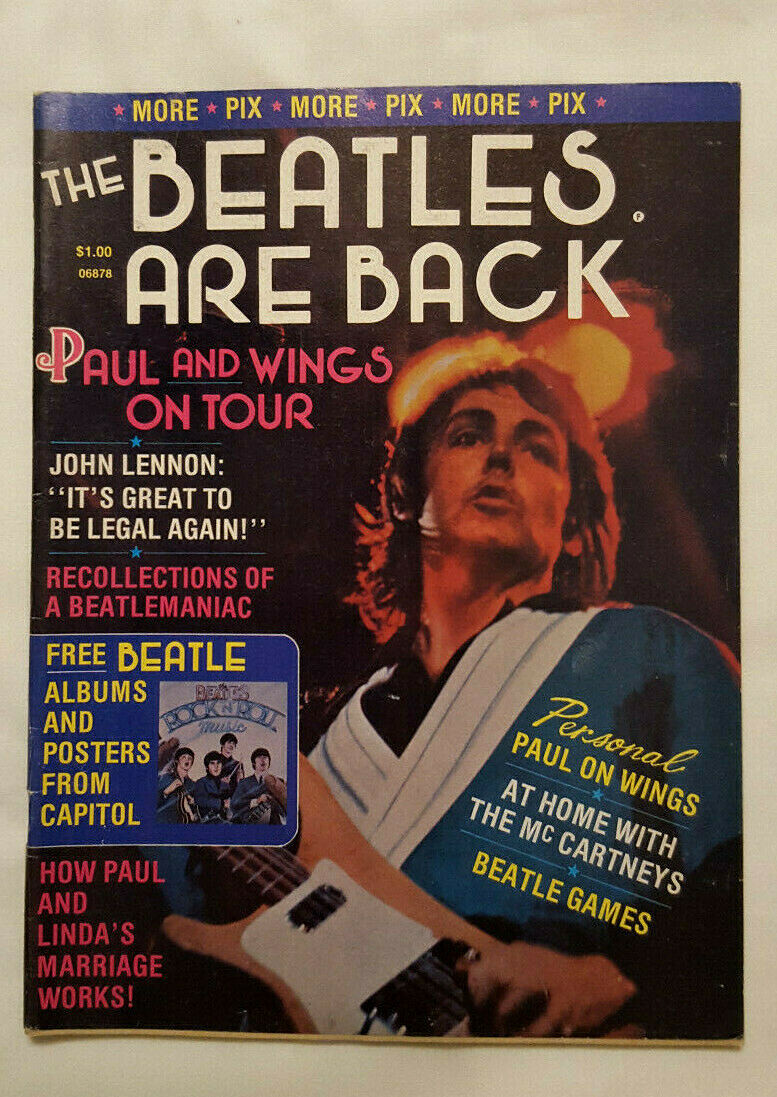 Beatles Are Back magazine 1976 B&W pics 72 pages McCartney color centerfold