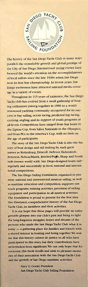 The San Diego Yacht Club 1886-2000 – HC w/DJ (with extras) 2000 SCARCE