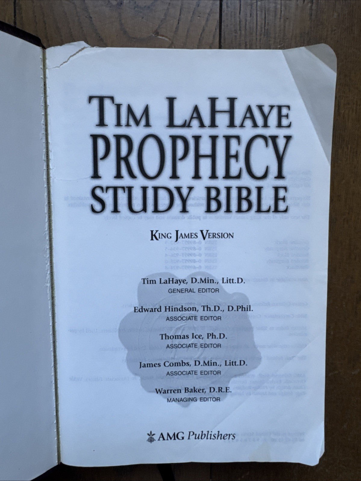 Midnight Tim Lahaye Prophecy Study Bible KJV Red Letter Burgundy Leather