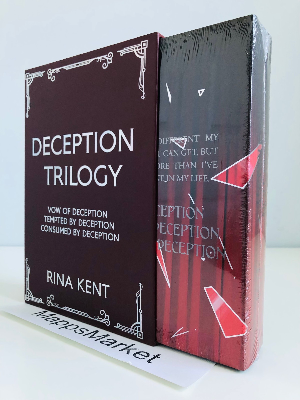 SIGNED Deception Trilogy Omnibus Rina Kent BOOKS FOR DAYS Couples Edge OVERLAYS