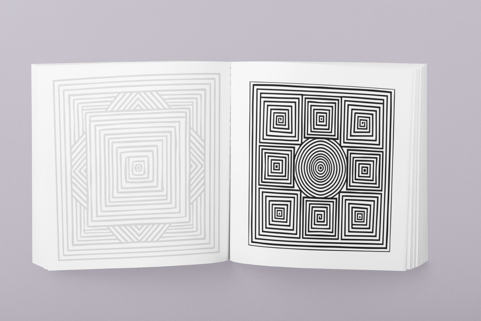 SIMPLE LINES – GEOMETRIC FORMS – Coloring Book