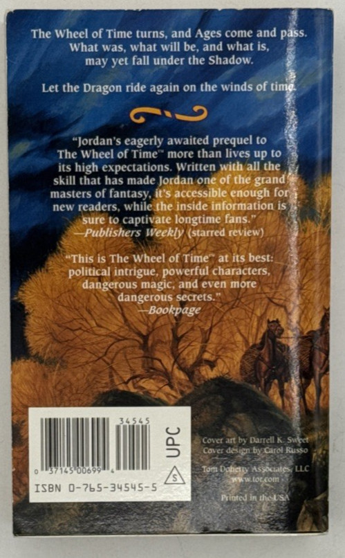 Wheel of Time Series by Robert Jordan, Set of 11, The Prequel & Book 1-10, B188