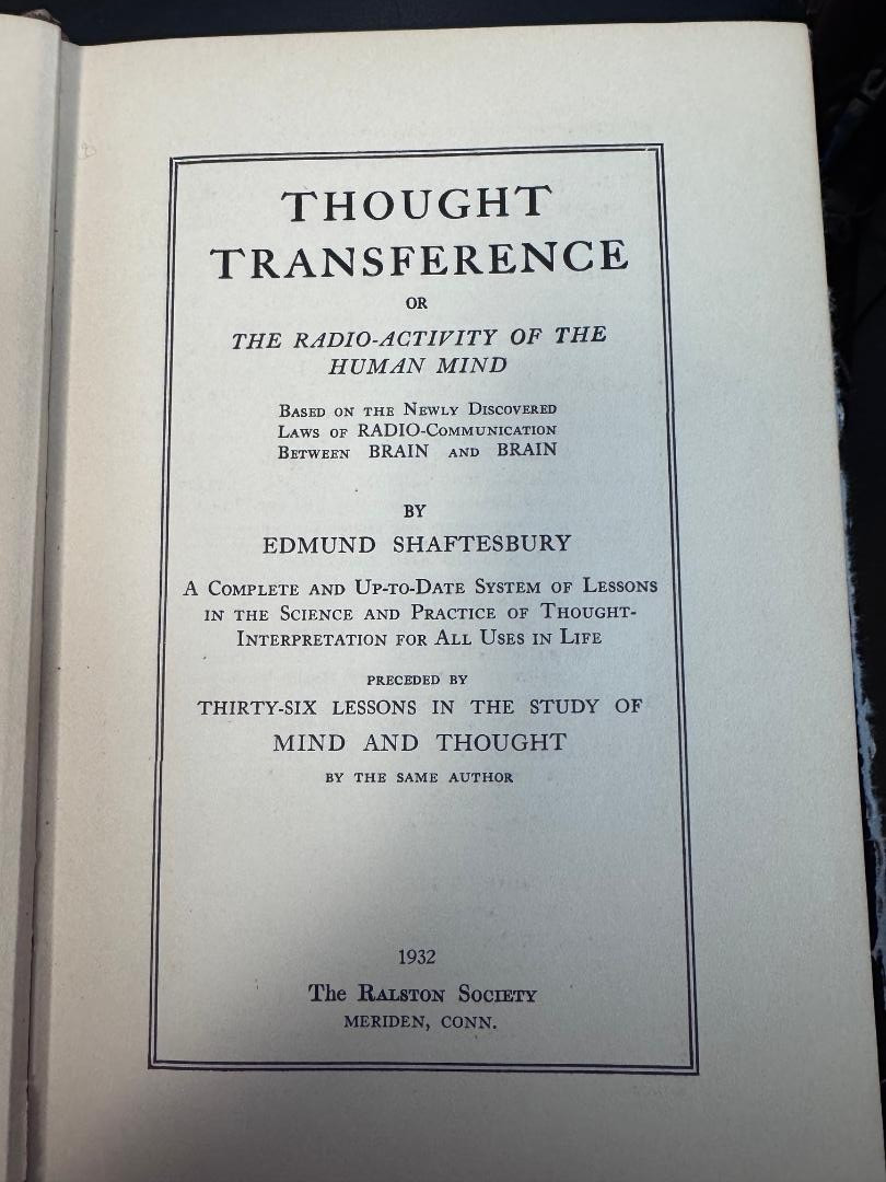 Thought Transference – Edmund Shaftesbury (1932) | Telepathy & Mind Power