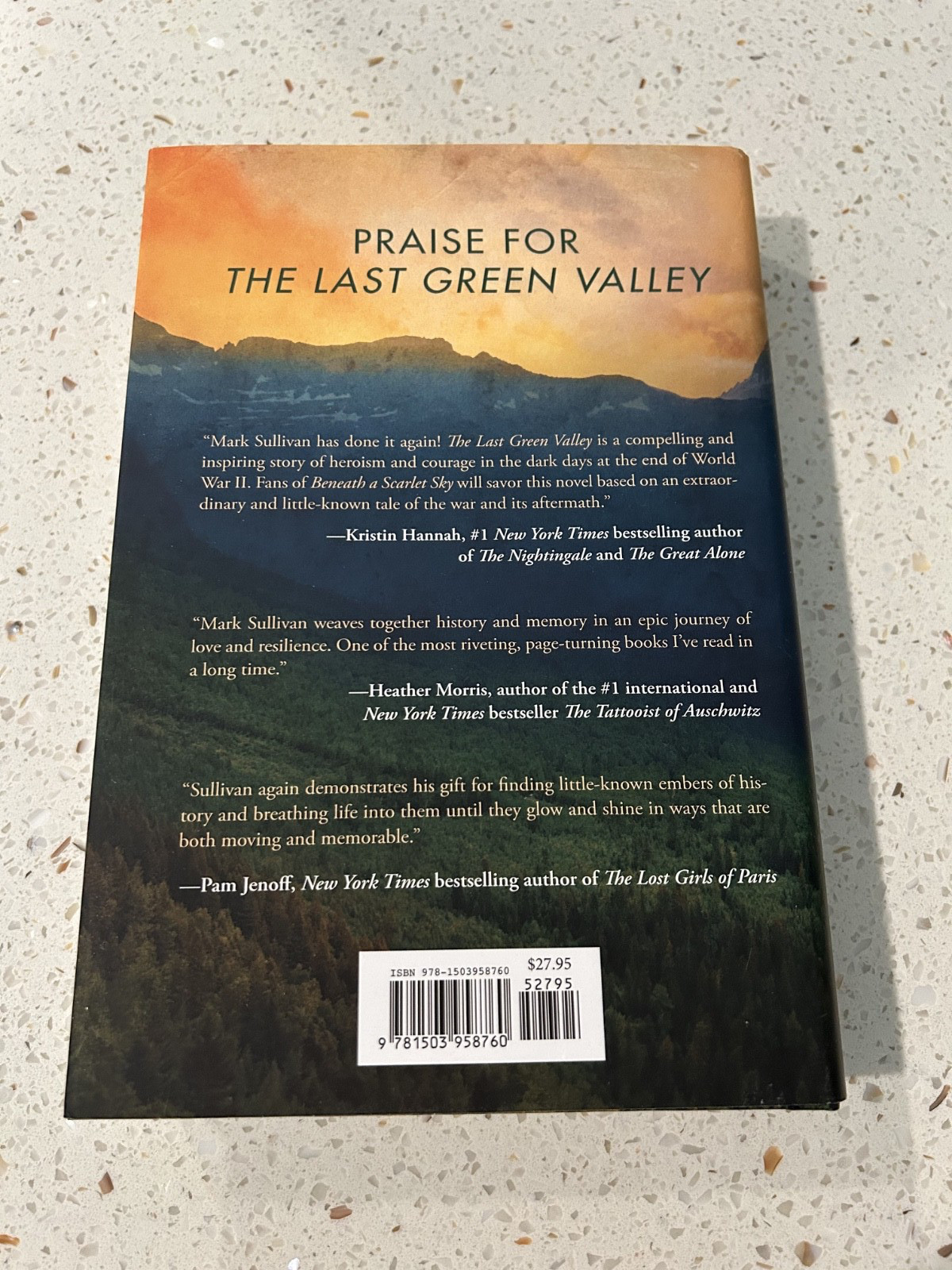 The Last Green Valley by Mark Sullivan (Hardcover) Brand New