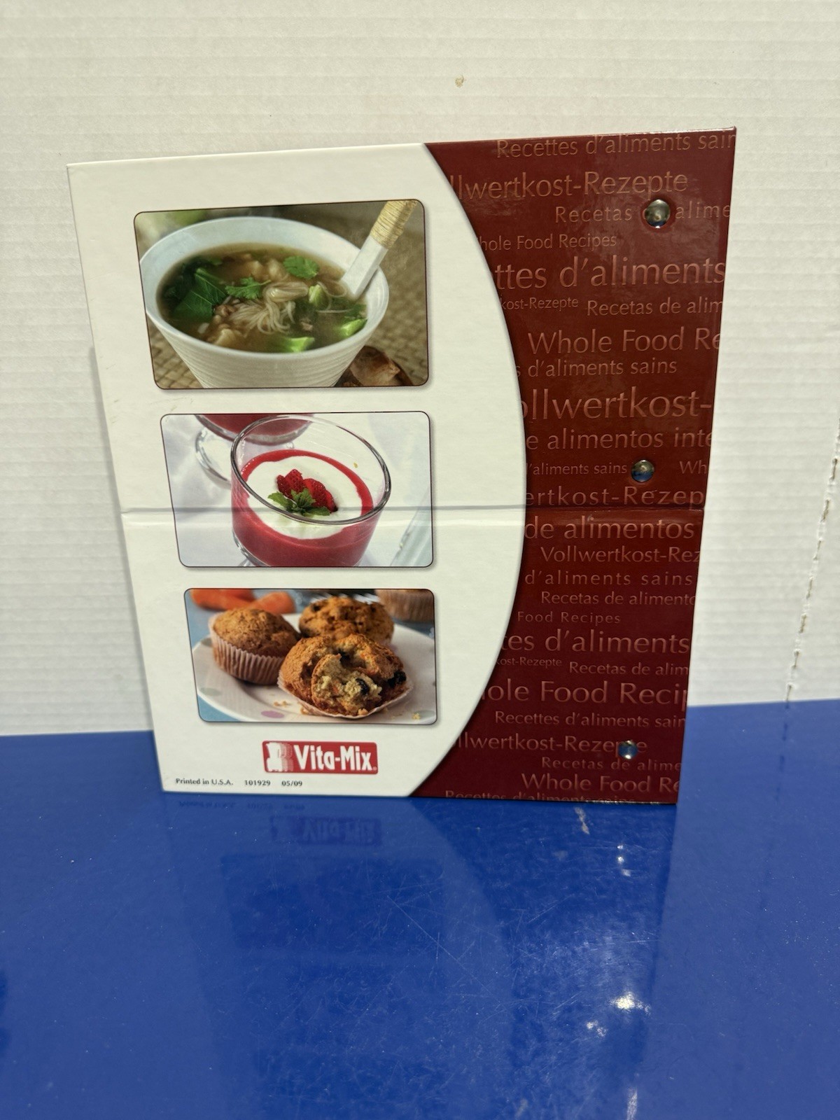 Vita-Mix Owner’s Manual + Cookbook Recipes Instructions Binder w Built-In Stand