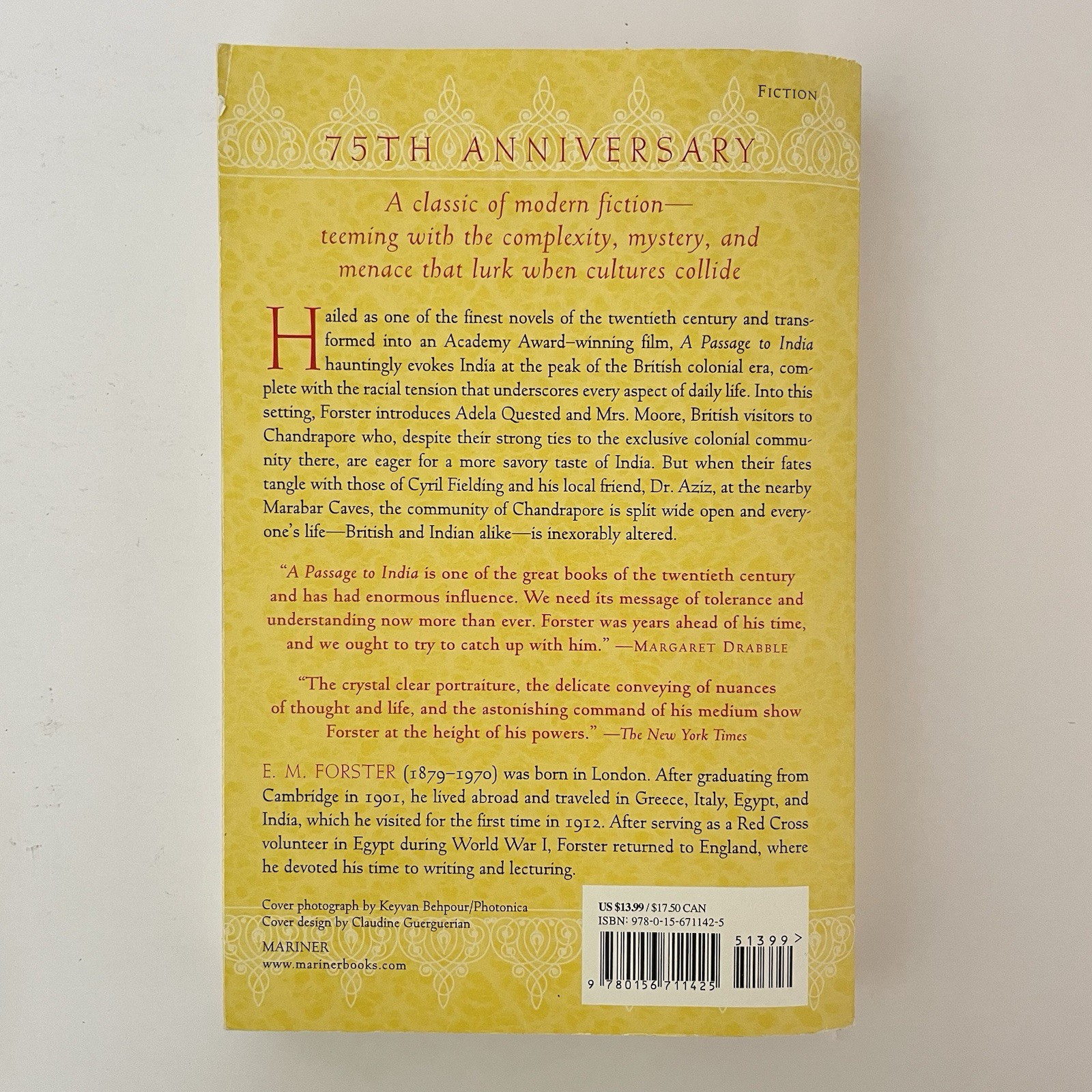 A Passage To India by E.M. Forster Softcover Book 75th Anniversary Edition