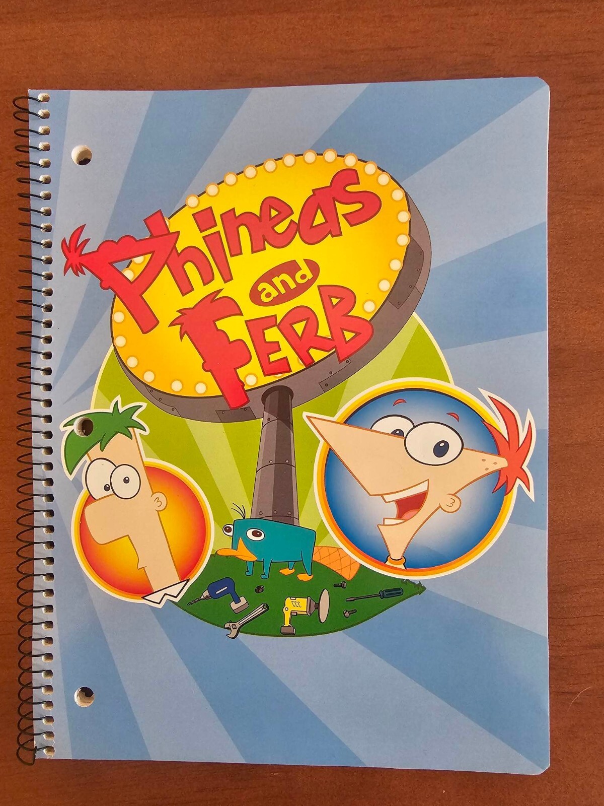 Disney XD Phineas And Ferb 1 Subject Notebook -80 pages 10.5 in X 8 in. -NEW!