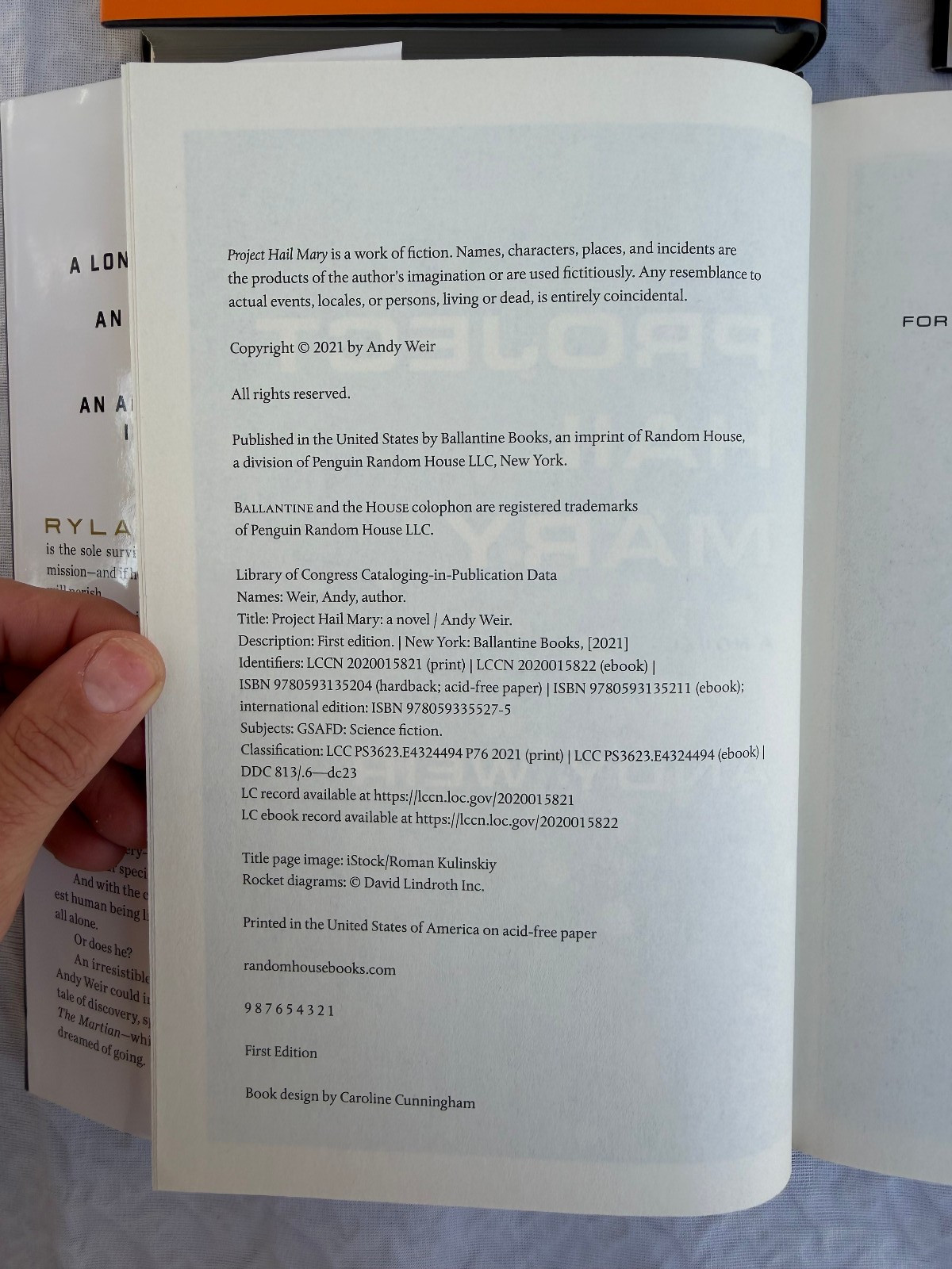 Set of Andy Weir HCs – 1st/1st Martian 1st/1st Artemis 1st/1st Project Hail Mary