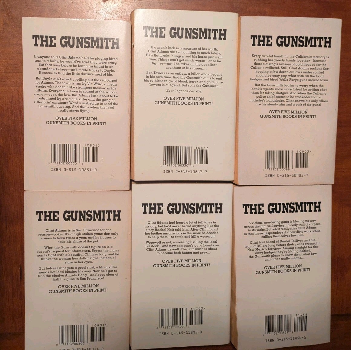 The Gunsmith Lot of 16 by J.R. Roberts (44, 120-126, 128-129, 150, 153-156, 159)