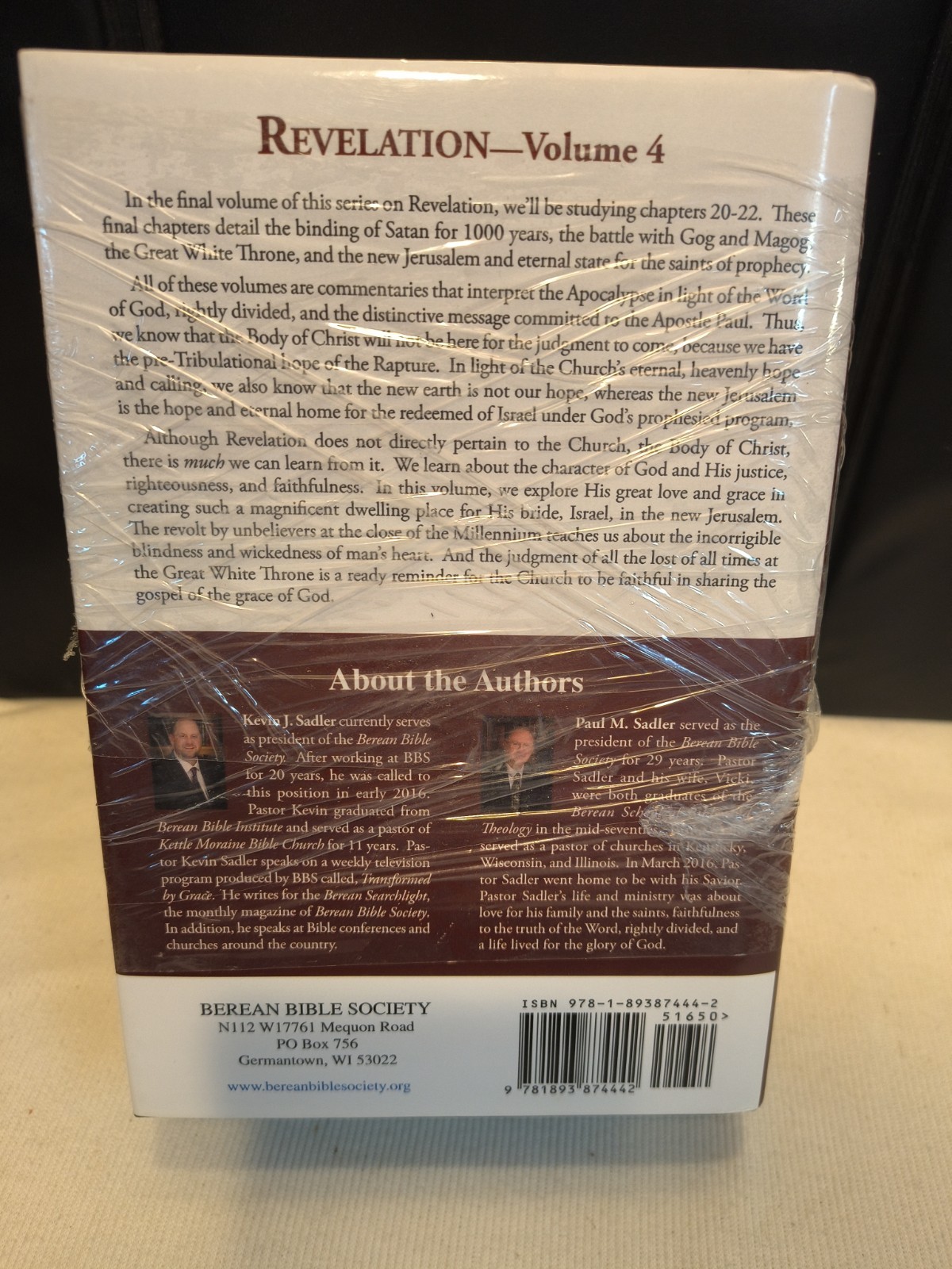 NEW! Book Set: Revelation, Volumes 1, 2, 3, and 4 by Paul M. Sadler Berean Bible