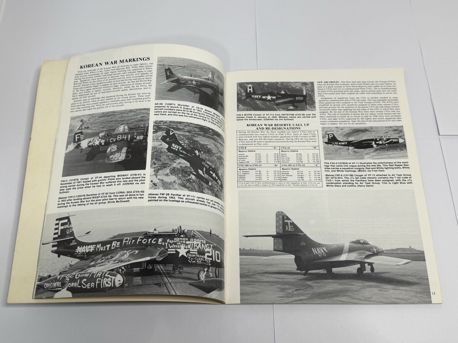 USN Aircraft Carrier Air Units Vol. 1 Squardon/Signal 6160 by Duane Kasulka 1985