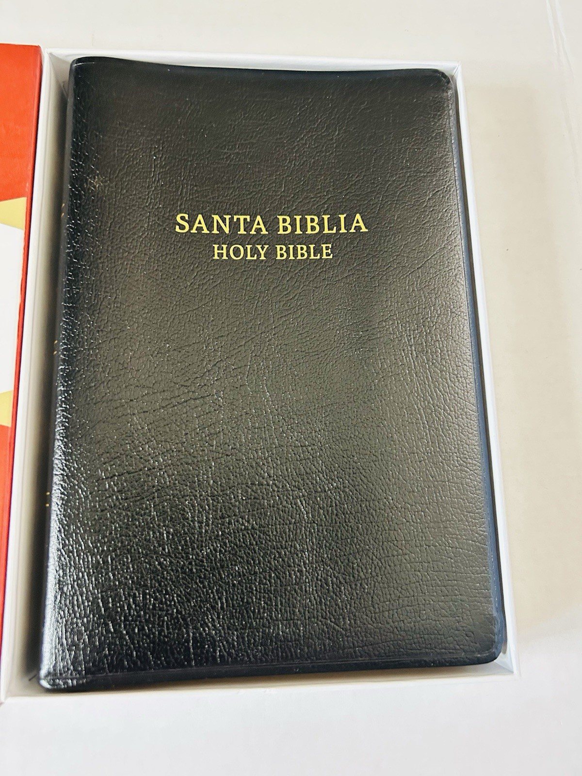 SANTA BIBLIA BILINGUE BIBLE RVR 1960 KJV SEALED BLACK LEATHER New Open/box