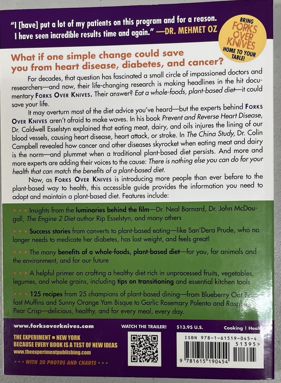 Forks Over Knives, Lot of 5 (4 books+ 1 DVD) items on plant-based diet