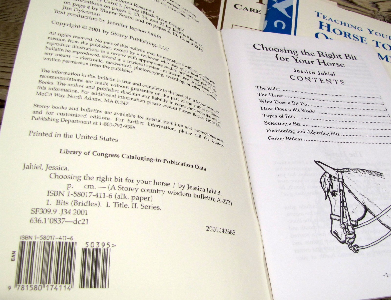 HORSE CARE BOOKLET LOT Storey Country Training Tack Saddle Hoof Trailering Fear