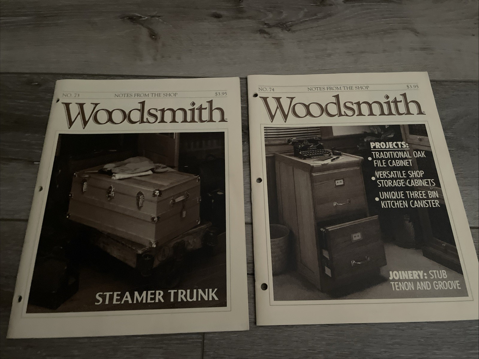 VINTAGE LOT OF 15 ISSUES WOODSMITH NOTES FROM THE SHOP WOODWORKING #61-75