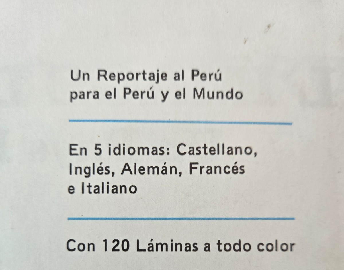 IMAGEN DEL PERU, Un Pais Distinto (Images of Peru, A Different Country), 1971