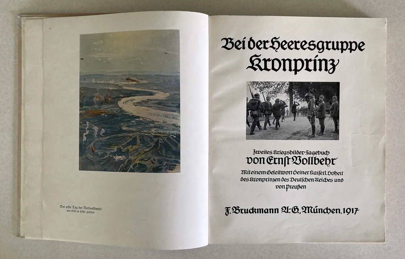1917 HC in German, Photo Diary of Crown Prince Wilhelm By Ernst Vollbehr, WW1