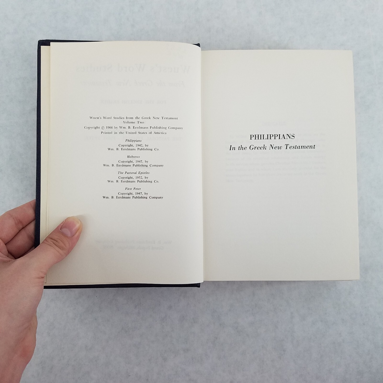 Wuest Word Studies: Vol 2 – 1966 Hardcover by Kenneth S Wuest – NO TEXT MARKS
