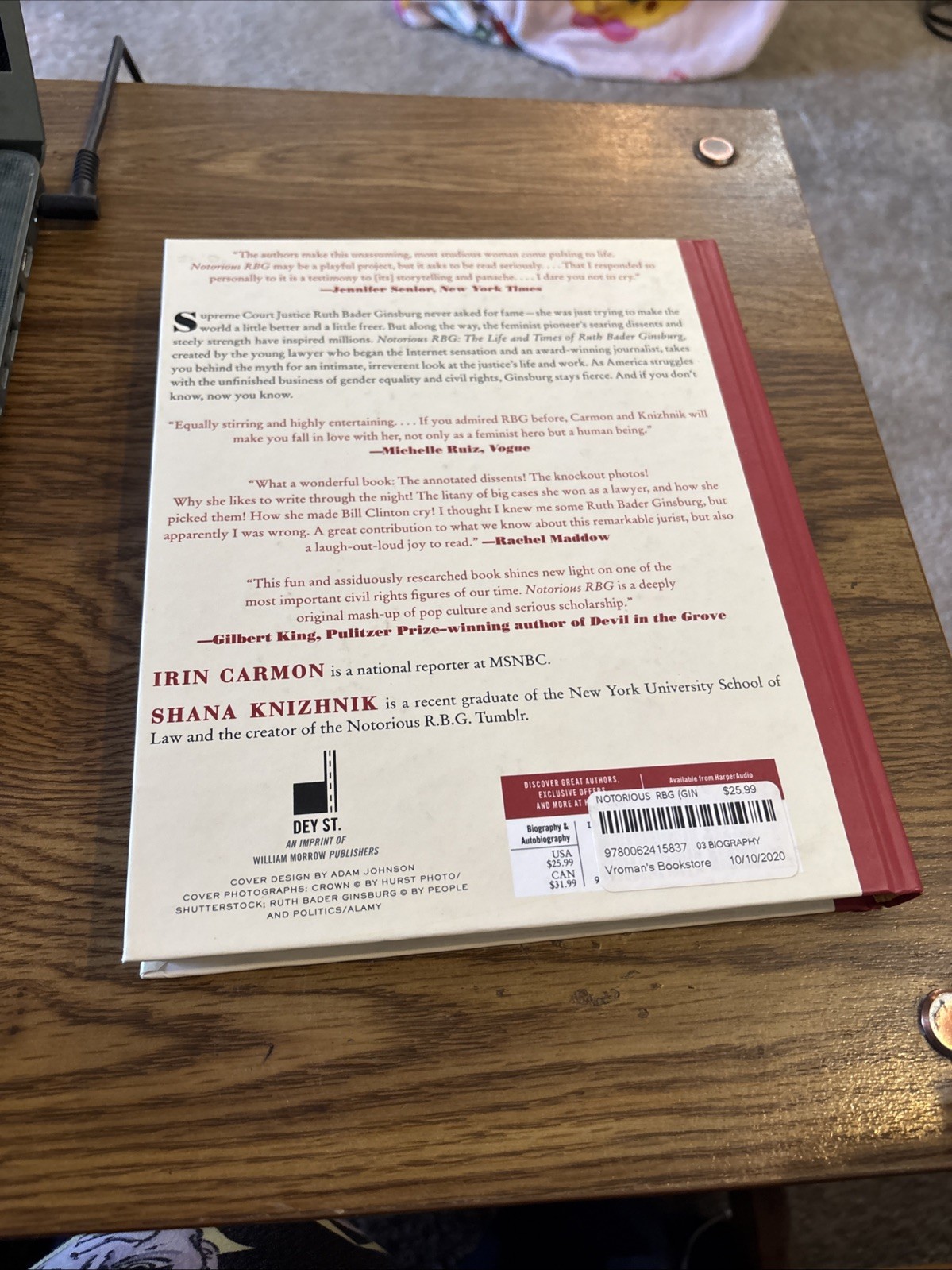 Notorious RBG: The Life and Times of Ruth Bader Ginsburg 2015 Dey St. Hardcover