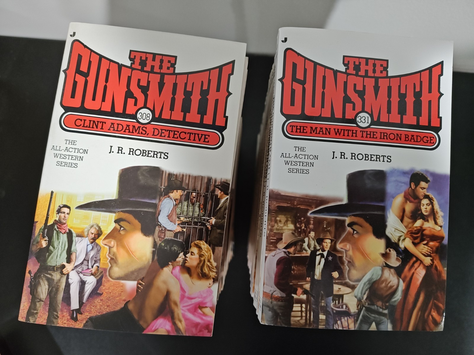 Lot of 50 Vintage The Gunsmith Paperback Books by J. R. Roberts Romance Novel