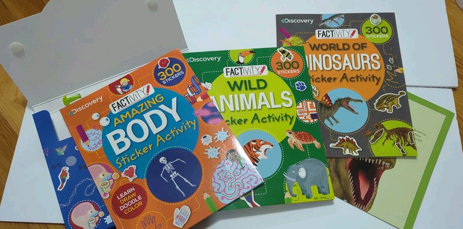 Lot Of 5 – Various Themed Children’s Coloring Book, Sticker Book, Activity Books