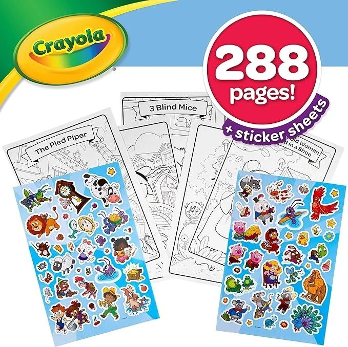 Crayola 288 Pages the Big Book of Stories Coloring Book Fables & Fairy Tales NEW