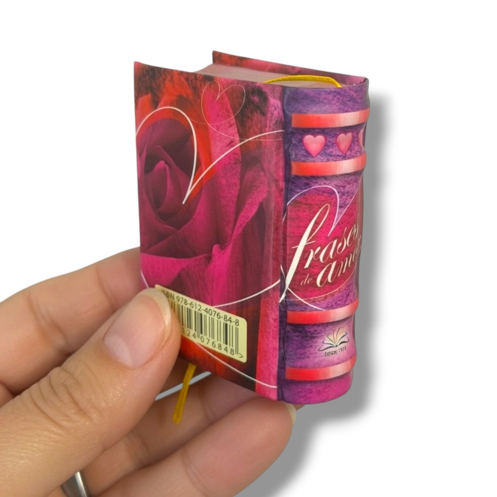 beautiful Frases de Amor Spanish hardcover 2.65″ high mini book 440 color pages