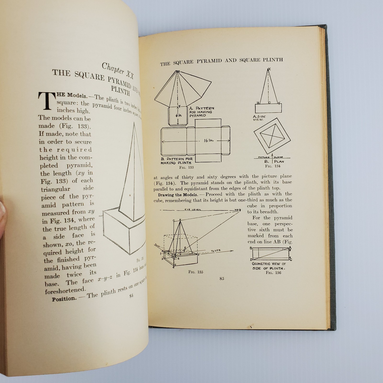 Elementary Freehand Perspective by Dora Miriam Norton HC 1927 4th Edition