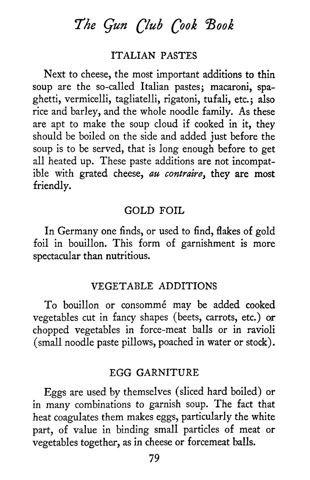 1930 The Gun Club Vintage Cook Book 306 Pages