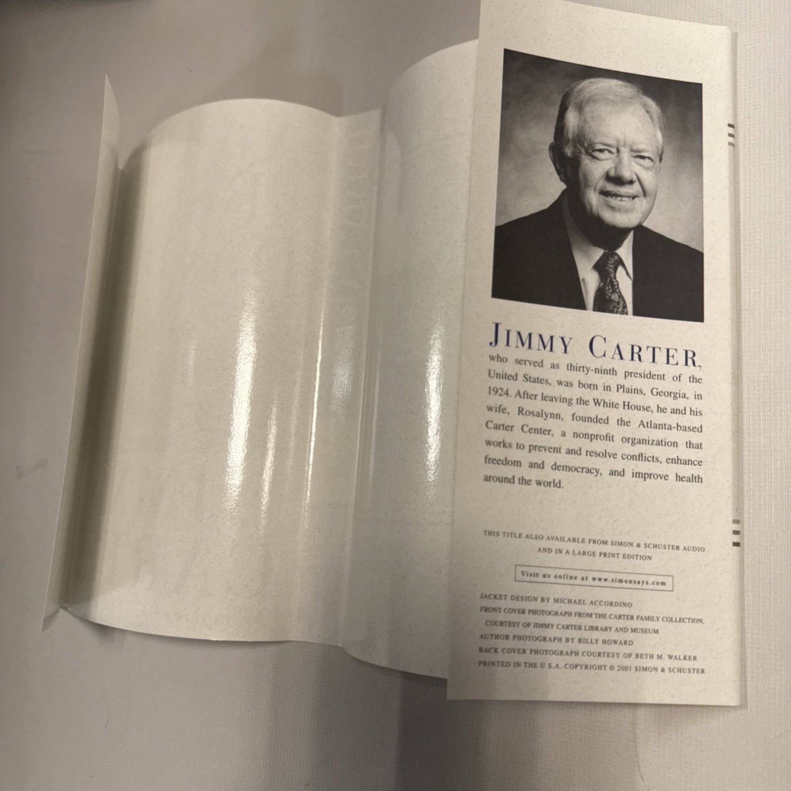 An Hour Before Daylight by Jimmy Carter SIGNED Hardcover book