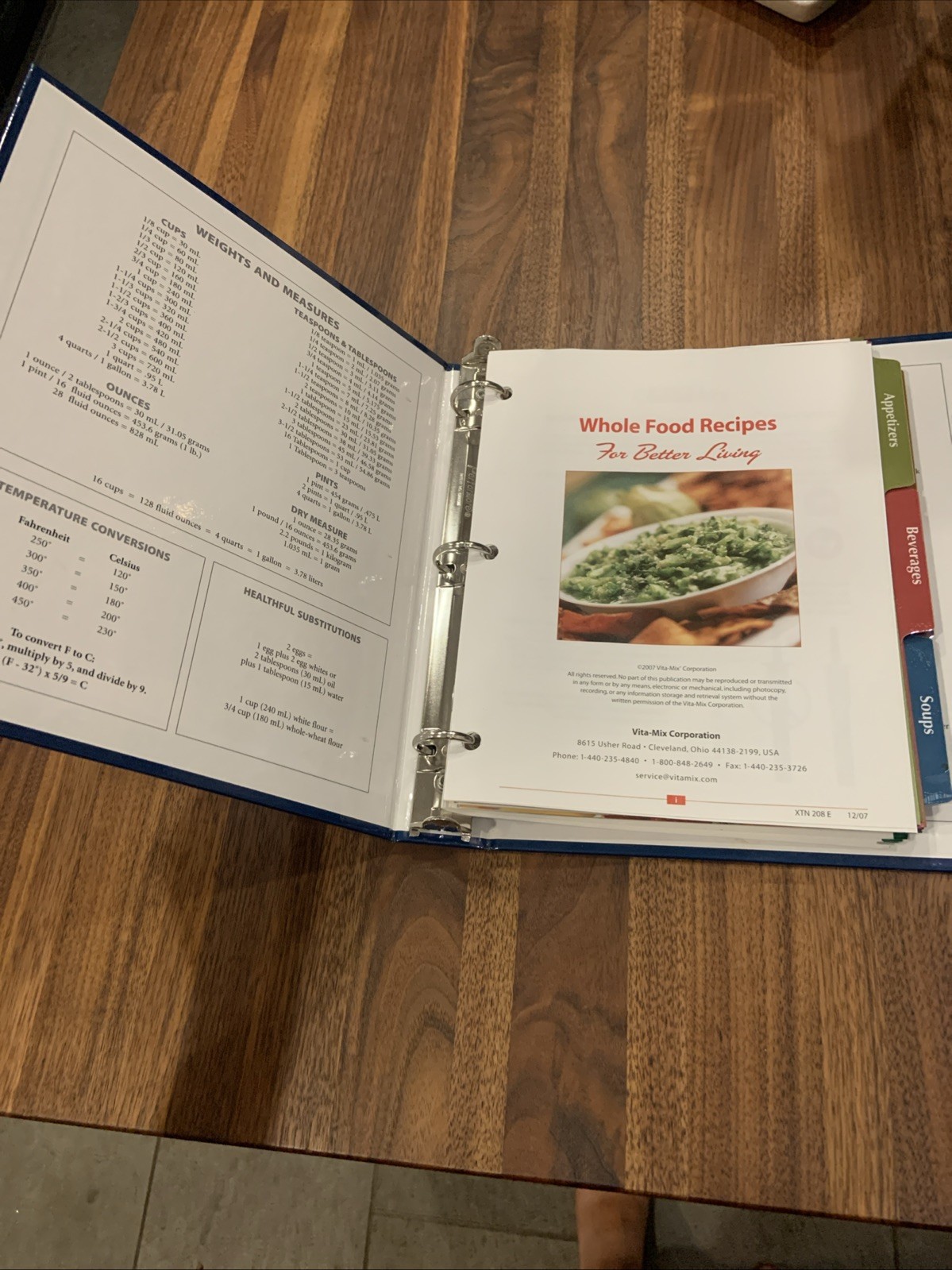 Vita-Mix: Whole Food Recipes For Better Living Cookbook *like New*