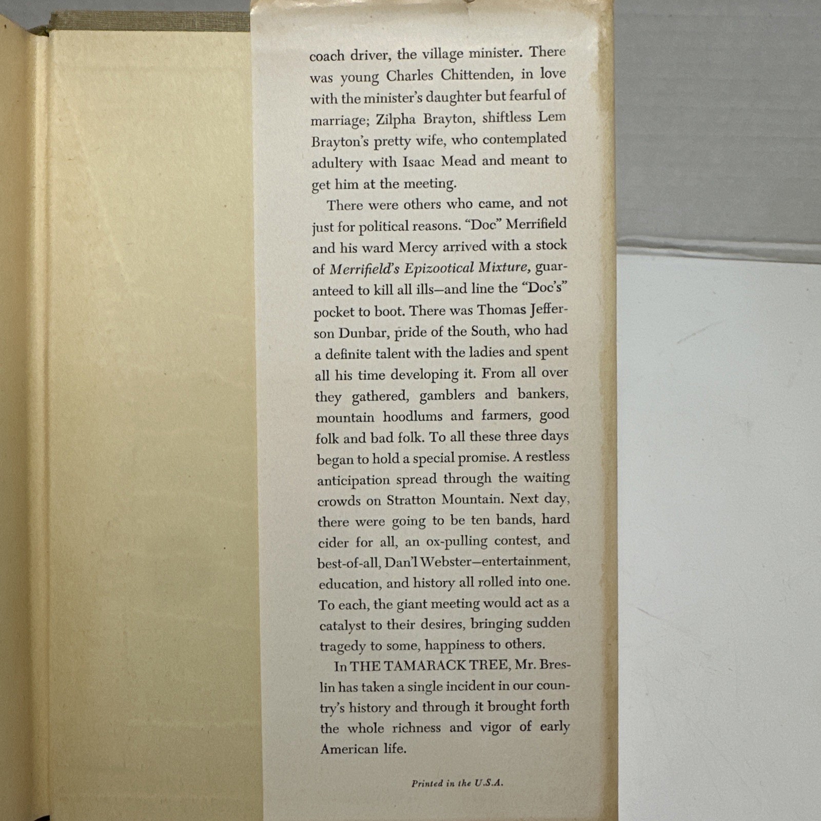 The Tamarack Tree Howard Breslin HC DJ 1947 Book Club Edition Vintage