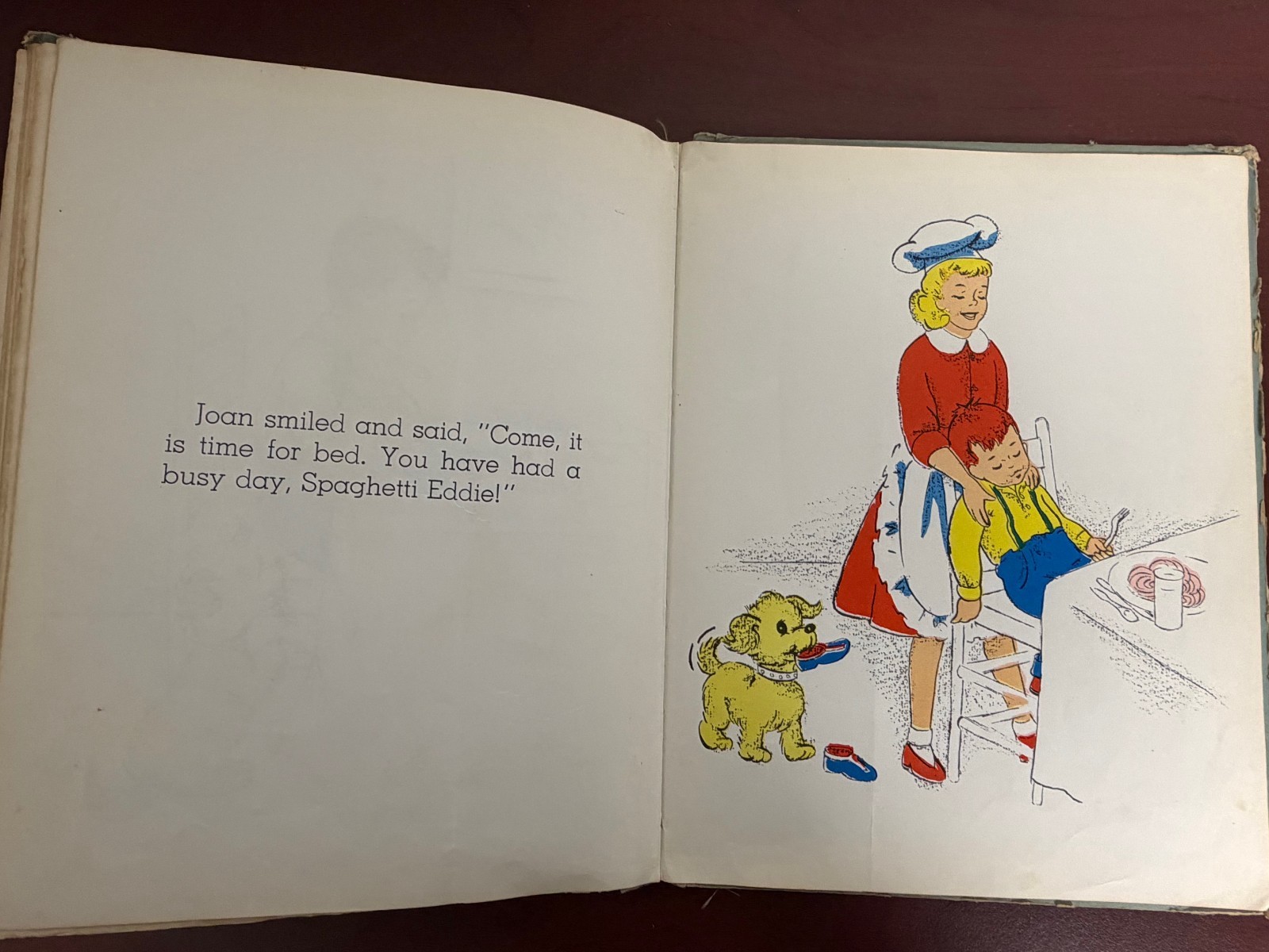 Vintage SPAGHETTI EDDIE 1957 Hardcover by Mary Jackson Ellis Ex-library copy