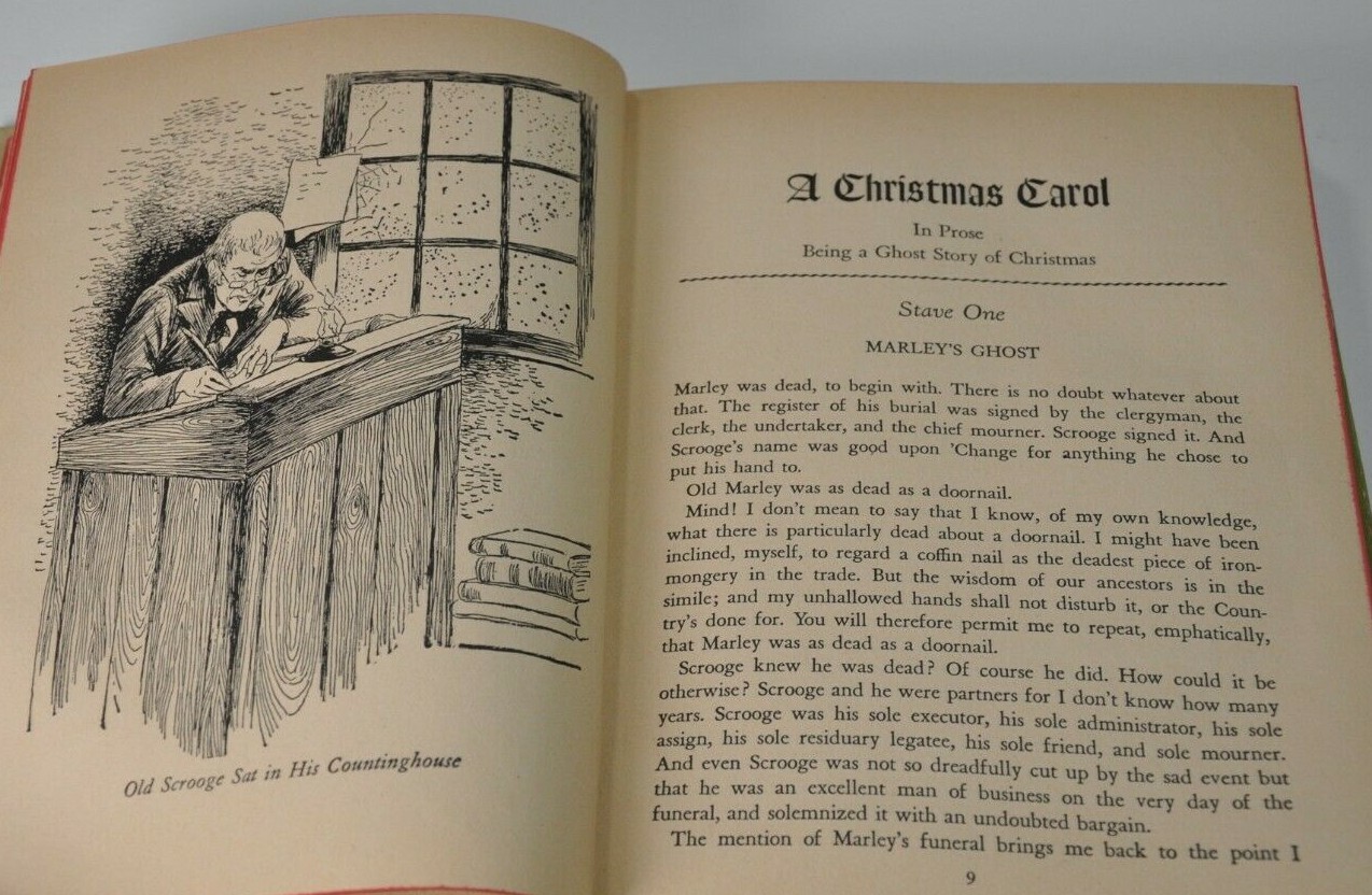 1951 Christmas Stories Charles Dickens Chimes Whitman Publishing HC/DJ