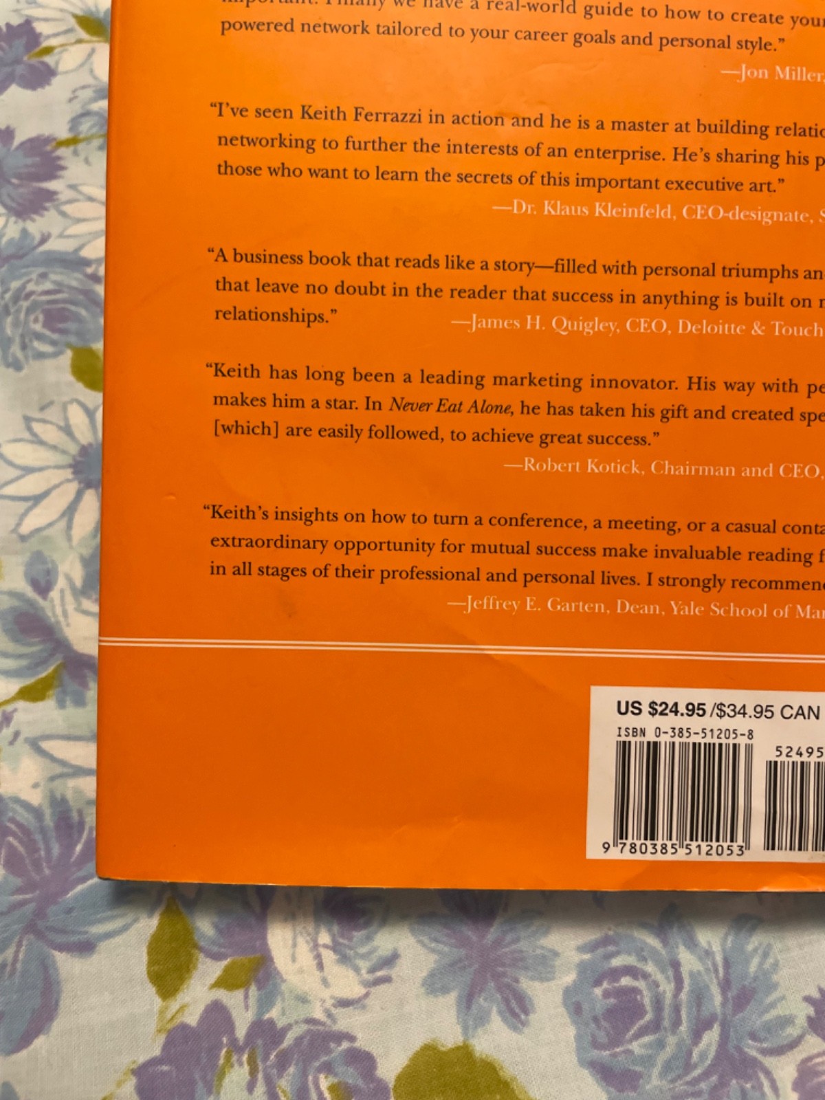 BOOK Never Eat Alone KEITH FERRAZZI Tahl Raz Other secrets to success one relati