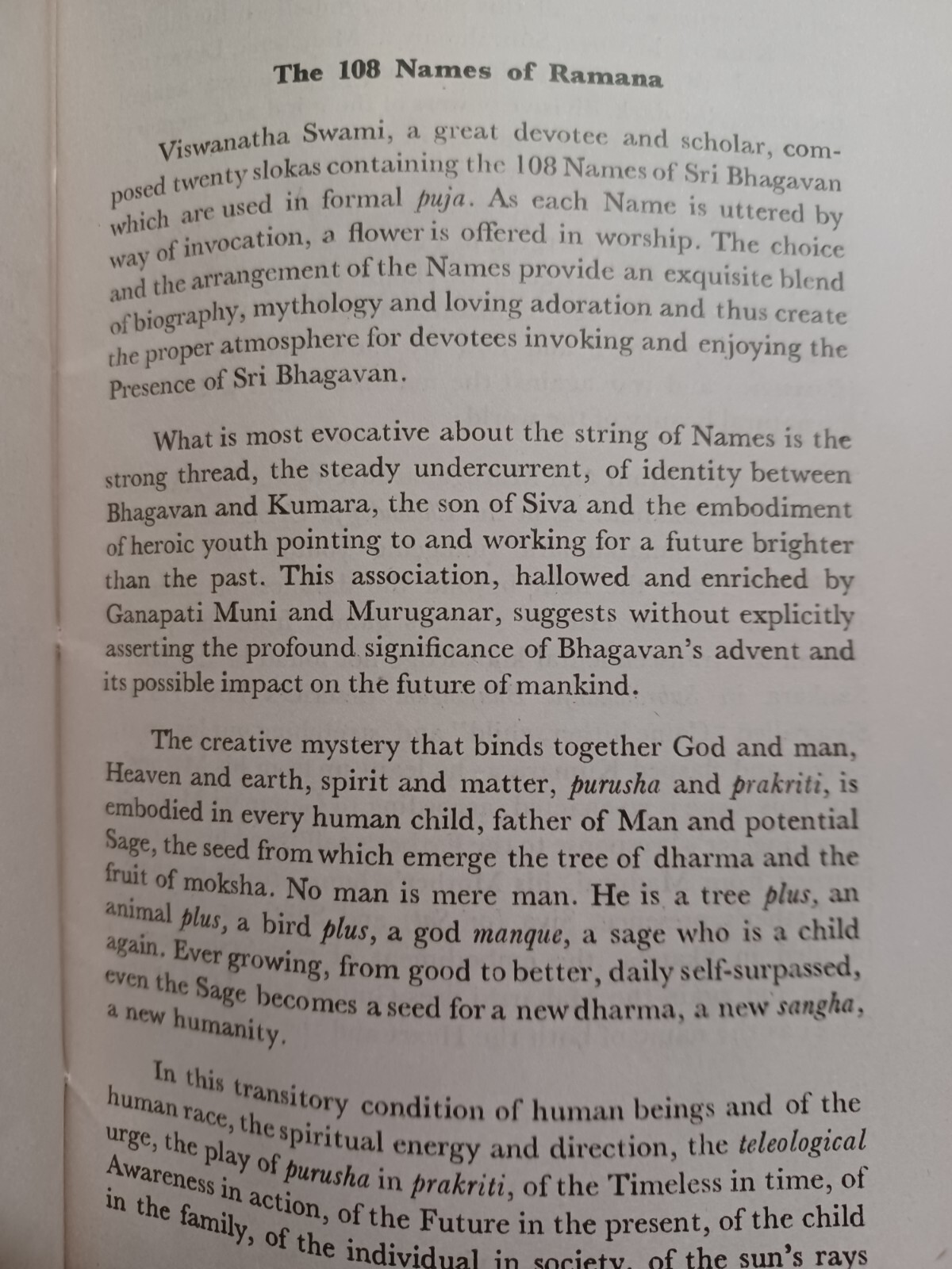 The 108 Names of Sri Bhagavan (Ramana Ashtothra) 1984 Eastern philosophy religio