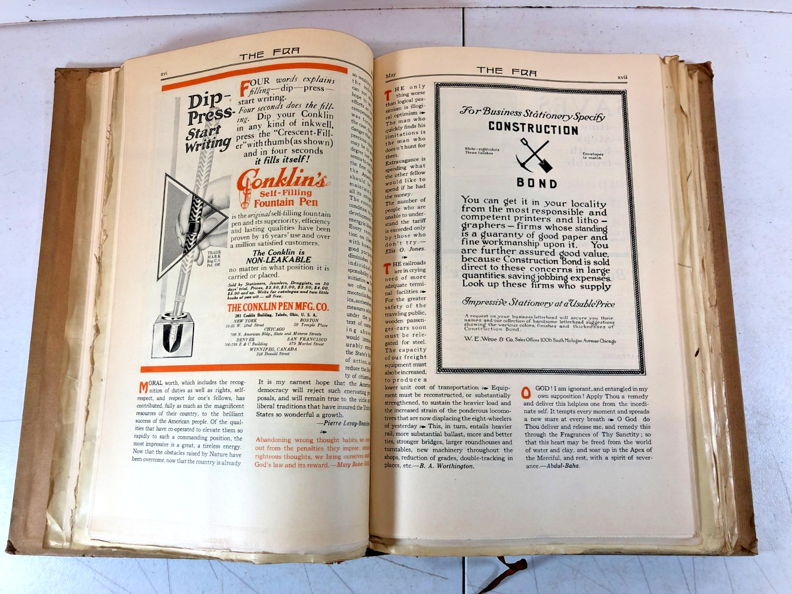Vol 13: The FRA: Exponent of The American Philosophy, April-Sept 1914, E-119