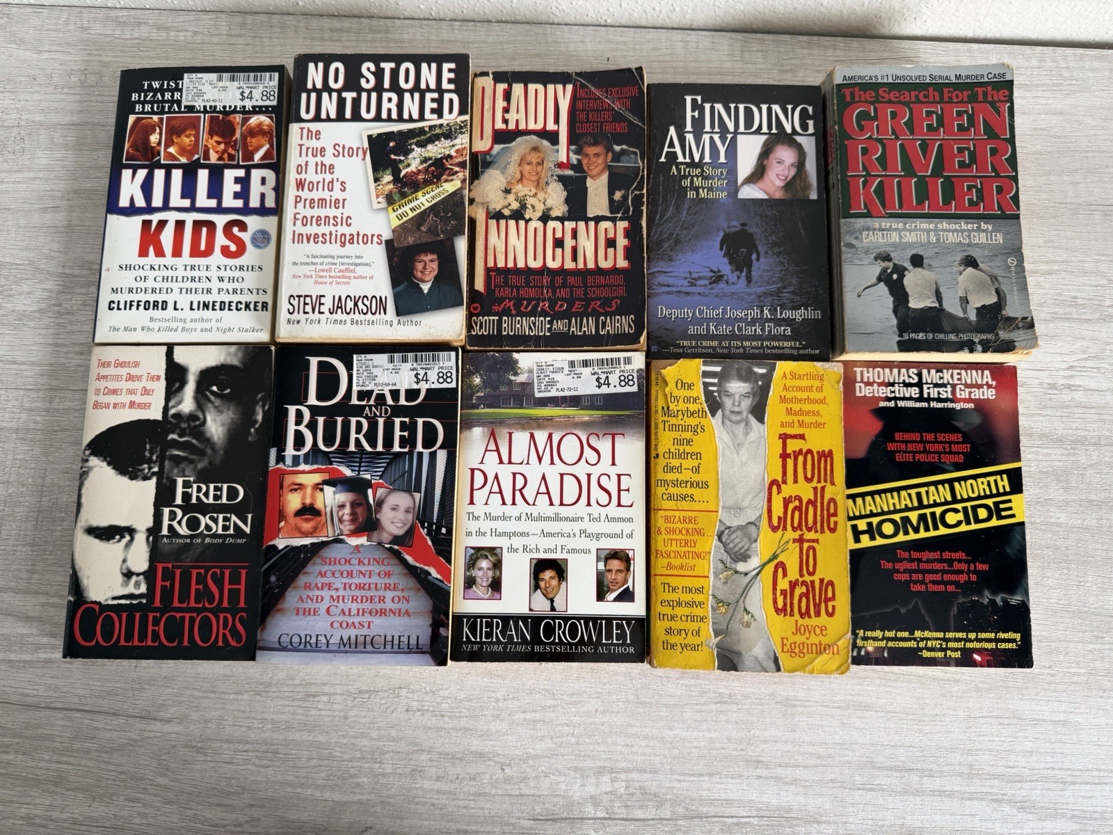 True Crime Paperback Lot 10 Books Murder Mystery Serial Killer Bundle