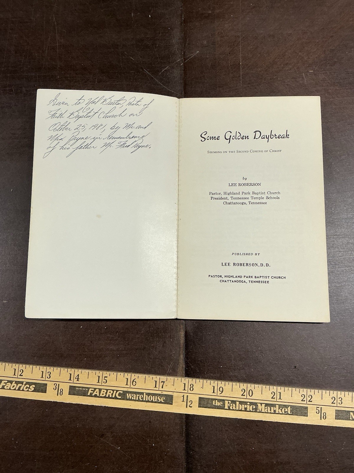 DR. LEE ROBERSON – Some Golden Daybreak 1957 BIBLE SERMONS 2nd Coming Baptist