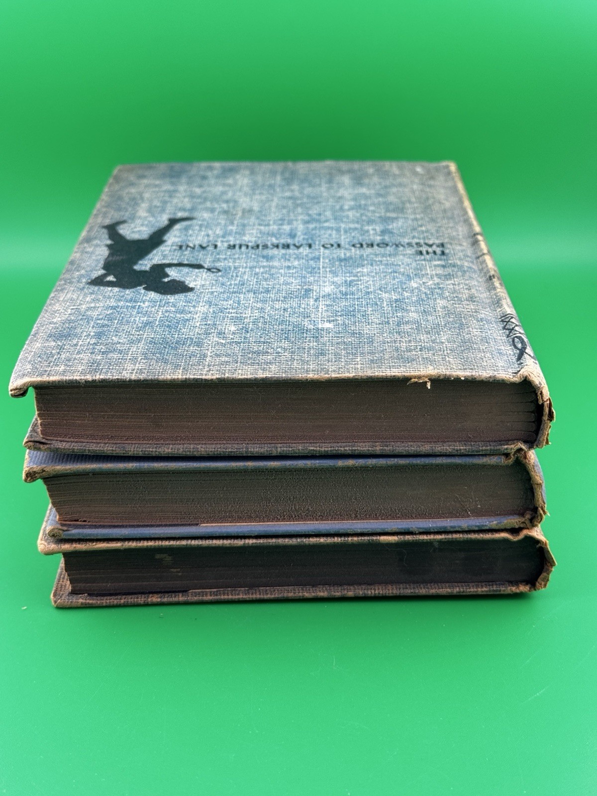 Lot of 3 Vintage Nancy Drew Books 1930s-50s Blue Tweed Cover Mysteries HC