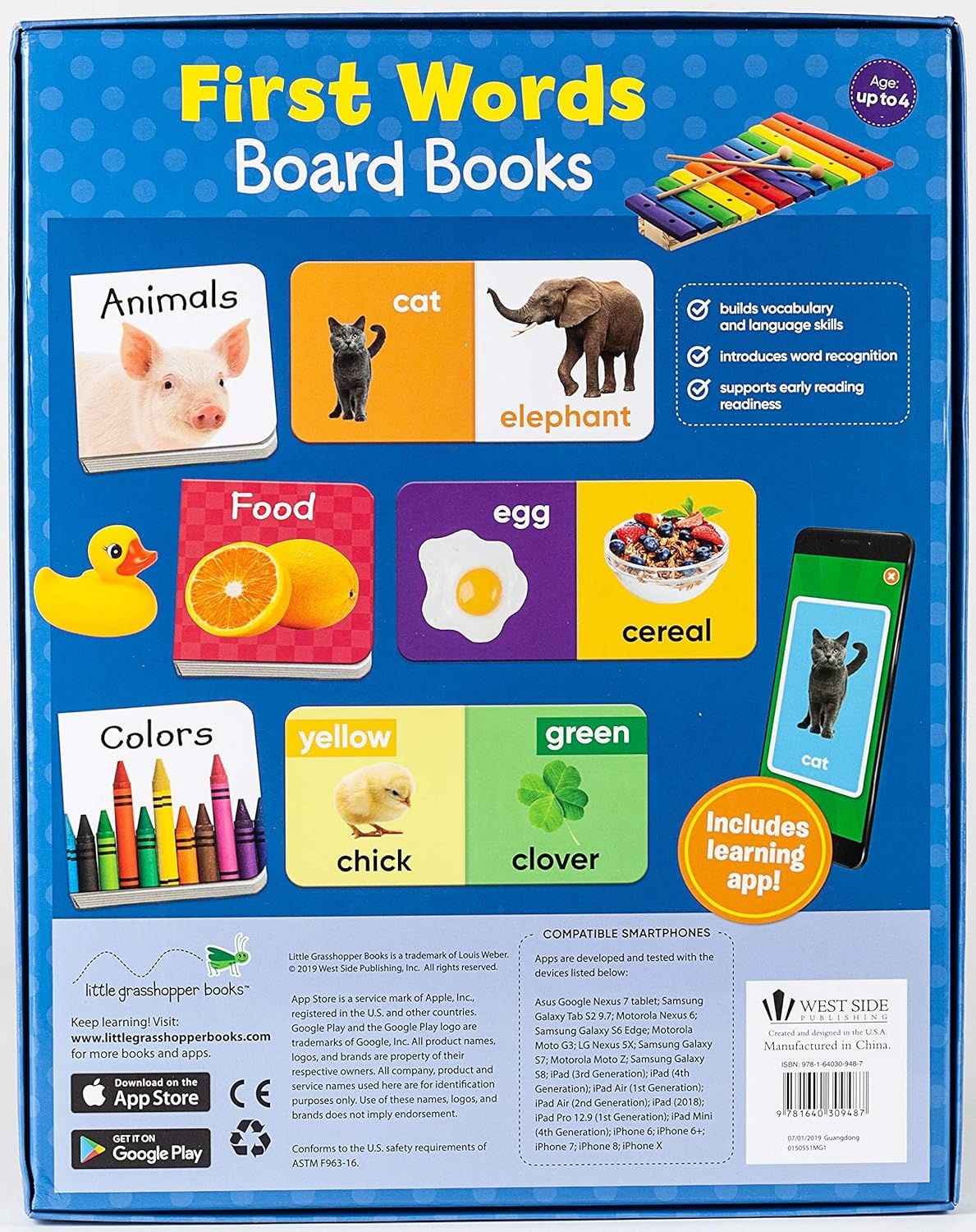 First Words 12 Mini Board Book Set for Early Learning