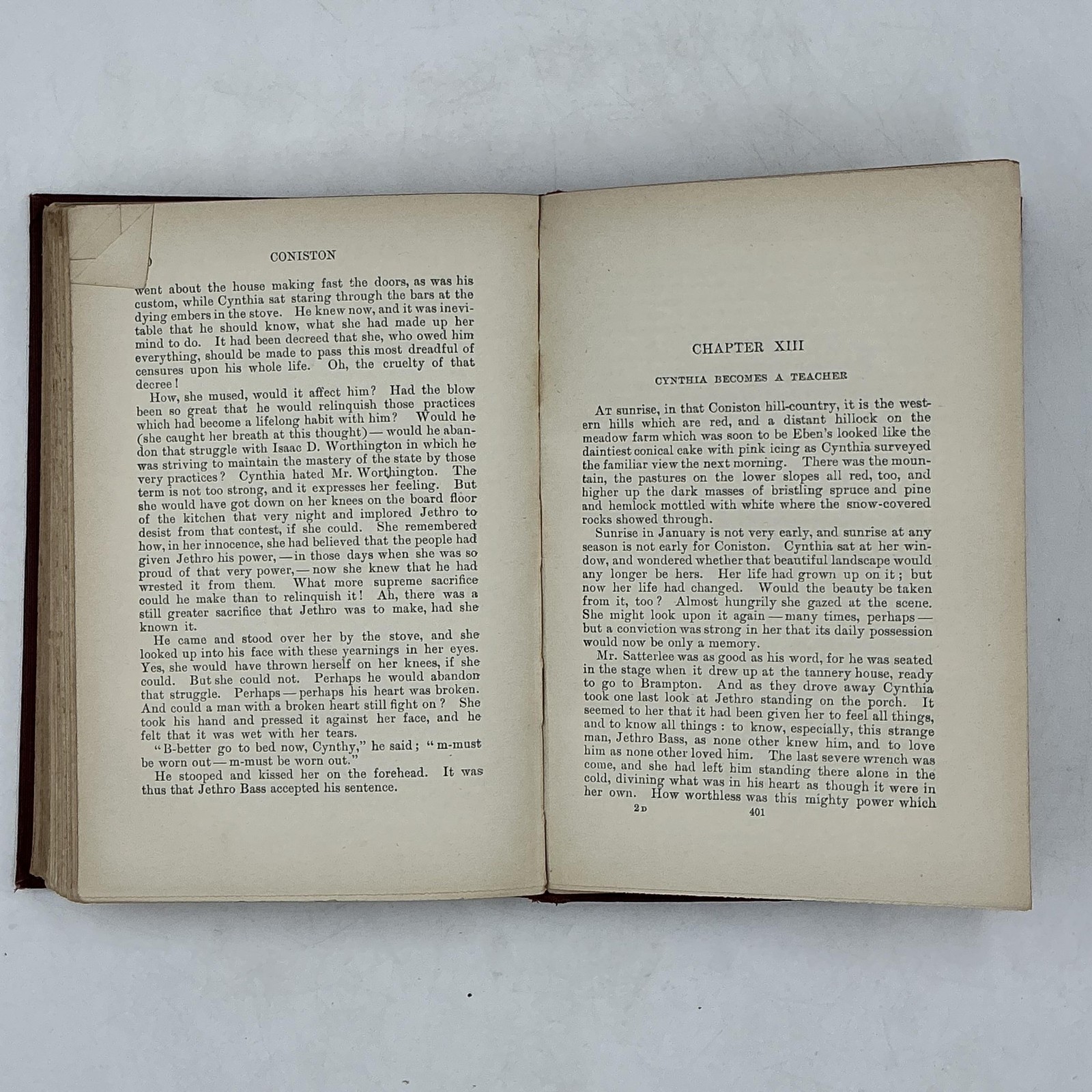 Vintage CONISTON Winston Churchill The Macmillan Company 1912 Hardcover Maroon