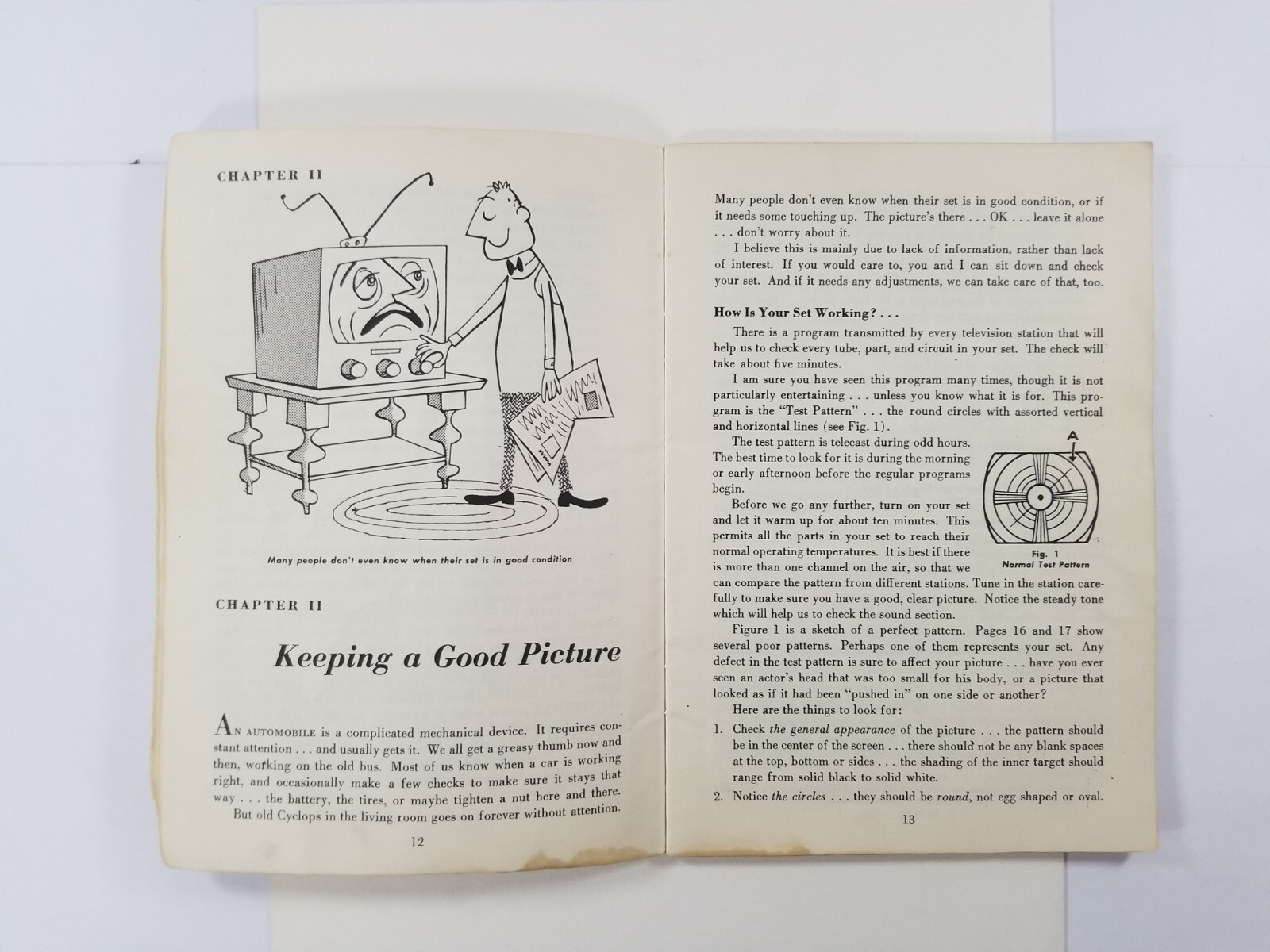 1950’S GENERAL TELEVISION MANUAL (MISSING COVER)